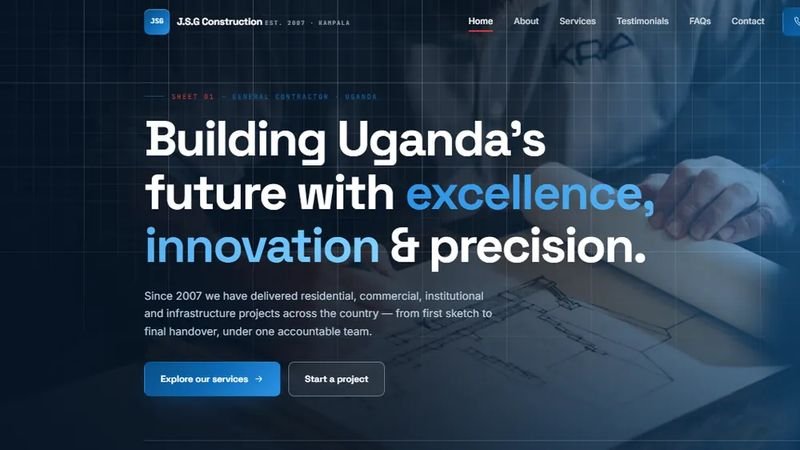 J.S.G Construction Company Ltd website, designed and built by Magicweb
